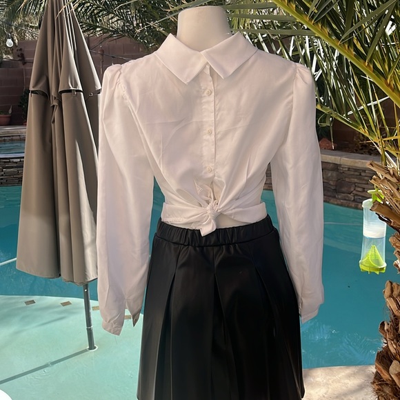 Vintage Retro White & Black Blouse - Picture 6 of 8
